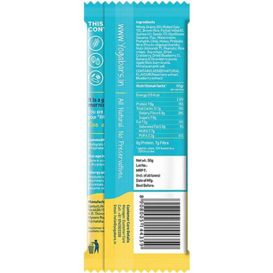 Yoga Bar Breakfast Protein Bar - Blueberry Pie, Healthy Snack & Fiber Rich