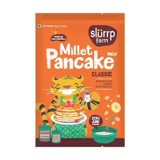 Slurrp Farm No Maida Instant Pancake Mix-Classic, 50g - Healthy & Tasty