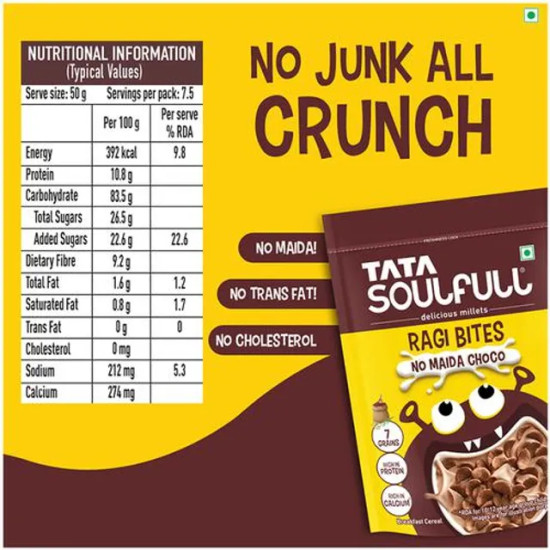 Tata Soulfull Ragi Bites - No Maida Choco, Healthy Breakfast Cereal Tata Soulfull Ragi Bites - No Maida Choco, Healthy Breakfast Cereal