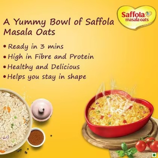 Saffola Veggie Twist Instant Masala Oats 38 g - Delicious & Nutritious Saffola Veggie Twist Instant Masala Oats 38 g - Delicious & Nutritious