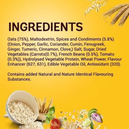 Saffola Peppy Tomato Instant Masala Oats 38 g - Luscious and Tangy Flavor