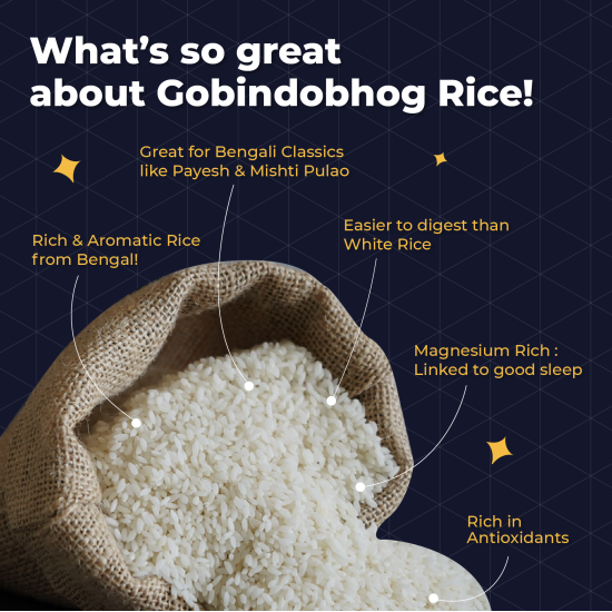 Gobindobhog Rice 1kg - Aromatic & Nutritious