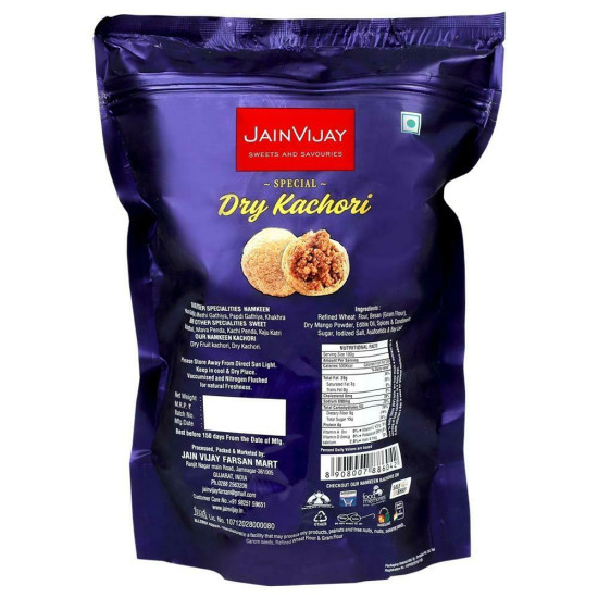Jain Vijay Jamnagari Dry Kachori - Authentic Indian Snack