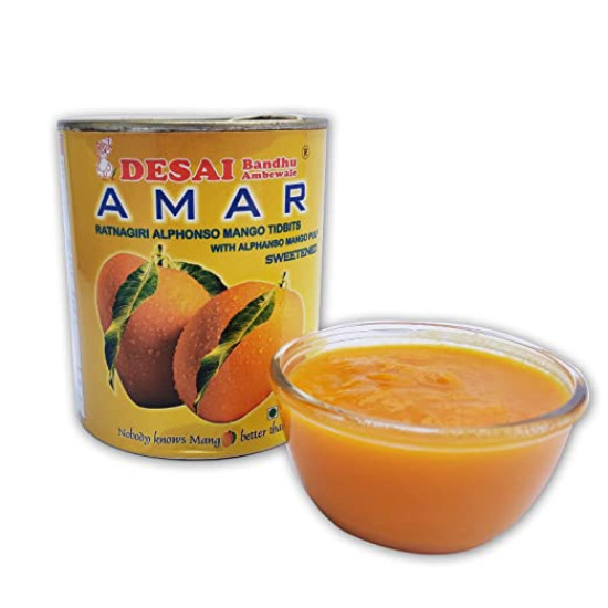 Desai Bandhu Ambewale Mango Pulp - Authentic Ratnagiri Alphonso Desai Bandhu Ambewale Mango Pulp - Authentic Ratnagiri Alphonso