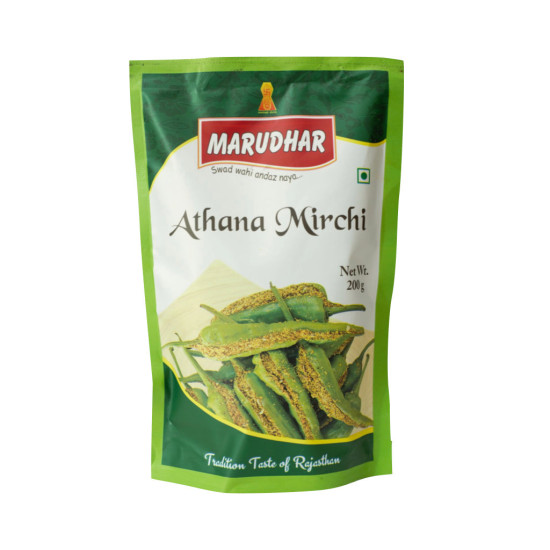 Marudhar Athana Hari Mirchi - 400gm - Authentic Rajasthani Flavor