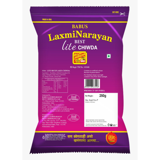 Maharashtra Laxmi Narayan Best Lite Chiwda - Light & Crunchy Snack