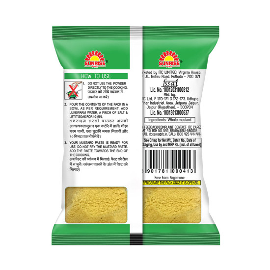 West Bengal Sunrise Mustard Powder - 35gm - Pure Piquancy