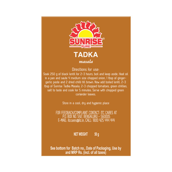 Sunrise West Bengal Sunrise Tadka Masala - Authentic Indian Spice Mix