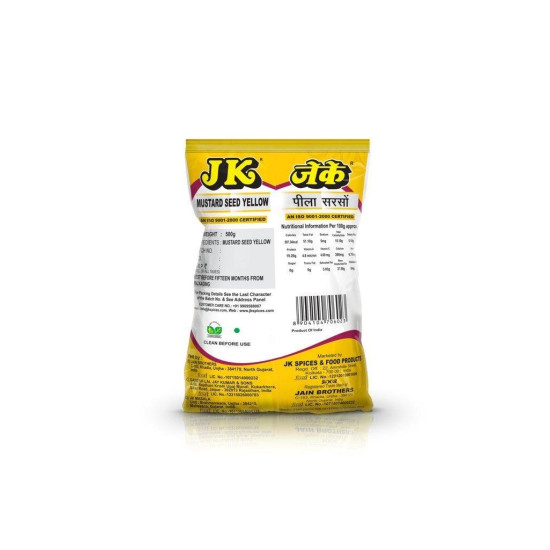 West Bengal JK Spices Yellow Mustard - Tangy Flavor & Medicinal Benefits