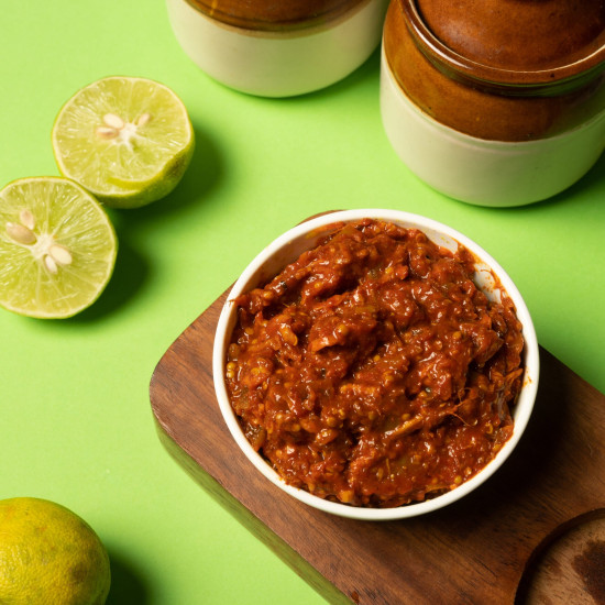 Maharashtra Lime Pickle 200gm - Authentic Spicy & Sour Flavor