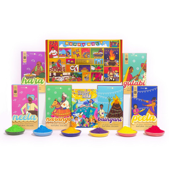 Phool Holi Colour Rangeela Collection - Natural & Skin Friendly Gulal