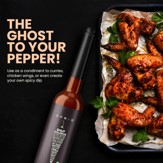 Sprig Bhut Jolokia Extra Hot Chilli Sauce - Intense Heat Sprig Bhut Jolokia Extra Hot Chilli Sauce - Intense Heat