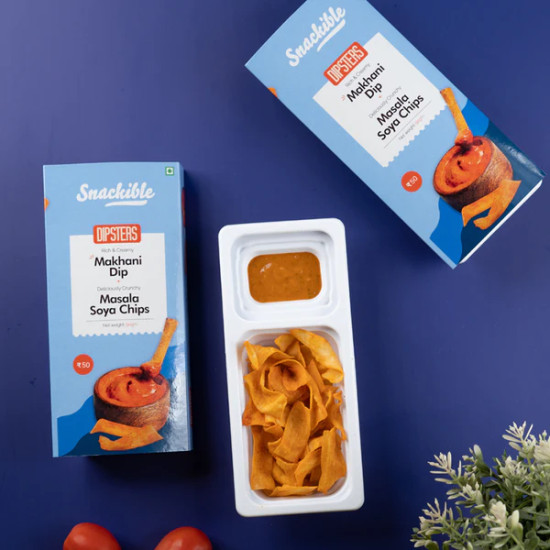 Delicious Makhani Dip with Soya Chips - Creamy & Crunchy Snack