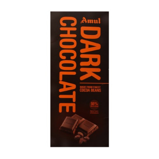 Amul Dark Chocolate Bar 150 G - Premium Cocoa Delight