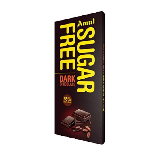 Amul Sugar Free Dark Chocolate Bar 150 G - Indulge in Guilt-Free Richness