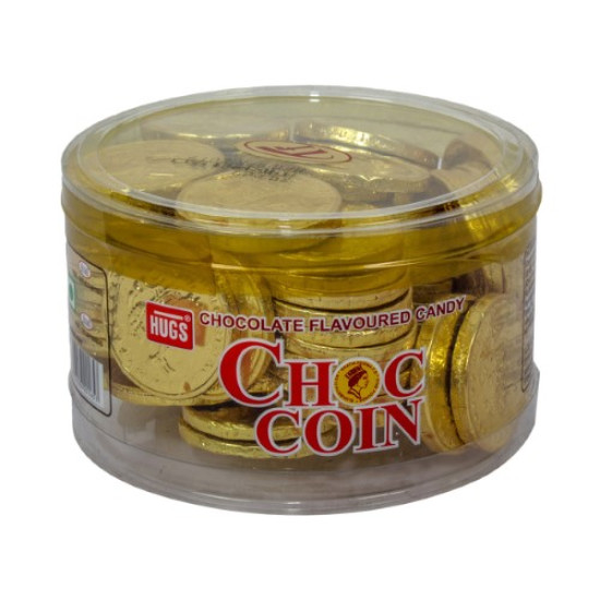 Hugs Choc Coin Gold Chocolate 210 G - Delicious Chocolate Coins