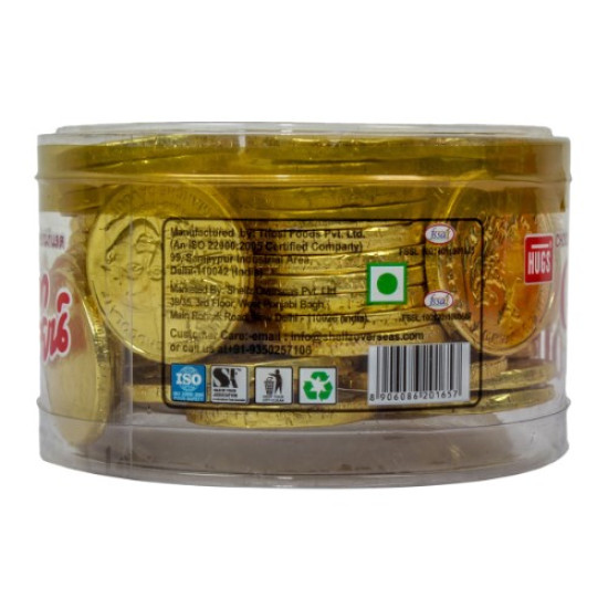 Hugs Choc Coin Gold Chocolate 210 G - Delicious Chocolate Coins