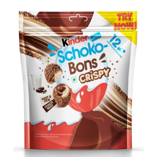 Dave's American Food Kinder Joy Schokobons Crispy 12Pcs, Milk And Cocoa Flavor,67.2GmDelightful Chocolate Treats