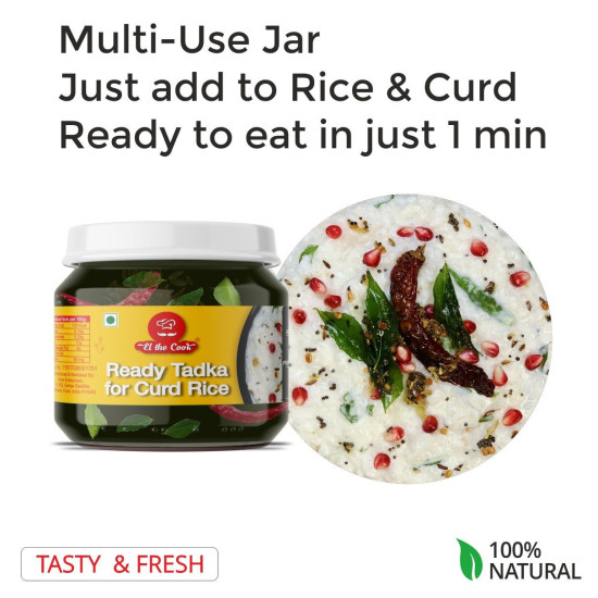 El The Cook Curd Rice Tadka Jar - Authentic Indian Flavors