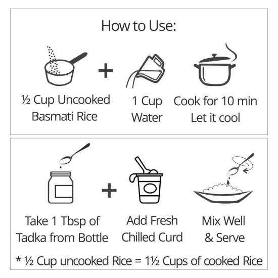El The Cook Curd Rice Tadka Jar - Authentic Indian Flavors