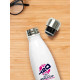 ICC Men's T20 WC-24 White and Pink Printed Stainless Steel Bottle - Stylish Sports Accessory