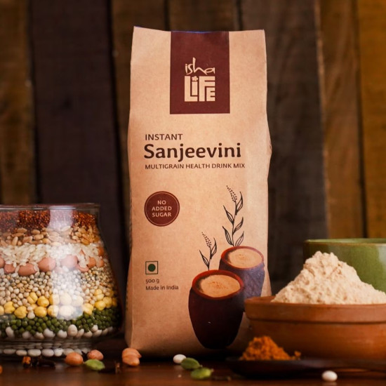 Isha Life Instant Sanjeevini Multigrain Health Drink Mix - Traditional Recipe, No Added Sugar