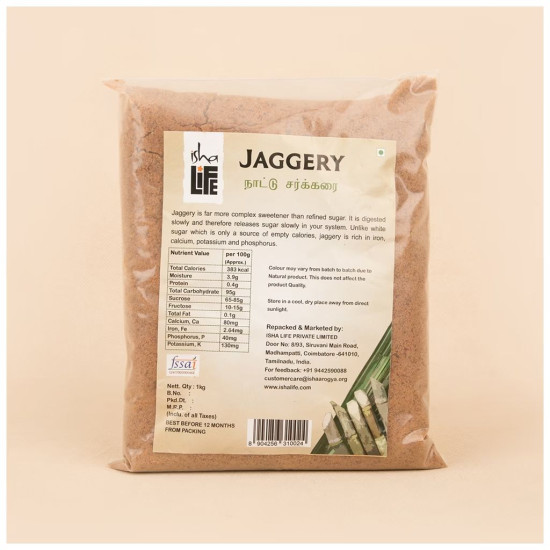 Isha Life Pure and Natural Jaggery - High Nutrition, Chemical-Free