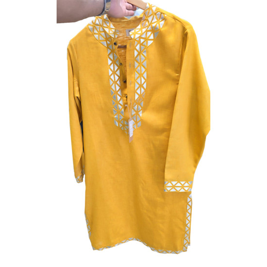 Men's Black White Printed Designer Kurta Set - Perfect for Weddings and Festivals