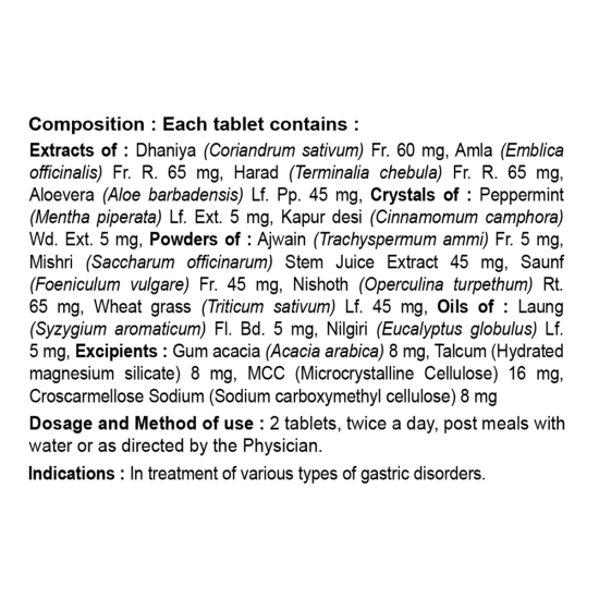 Divya Acidogrit Tablet 60 N 34 g - Natural Dietary Supplement