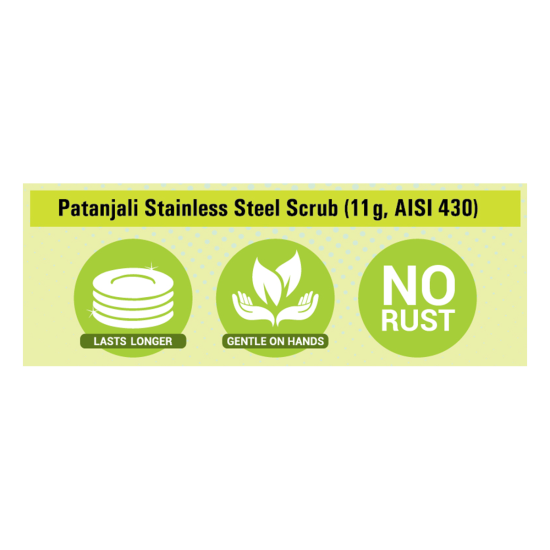 Patanjali Super Steel Scrub 11 g - Durable Cleaning Solution