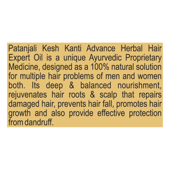 Patanjali Kesh Kanti Advance Herbal Hair Expert Oil 100 ml - Nourishing Herbal Formula