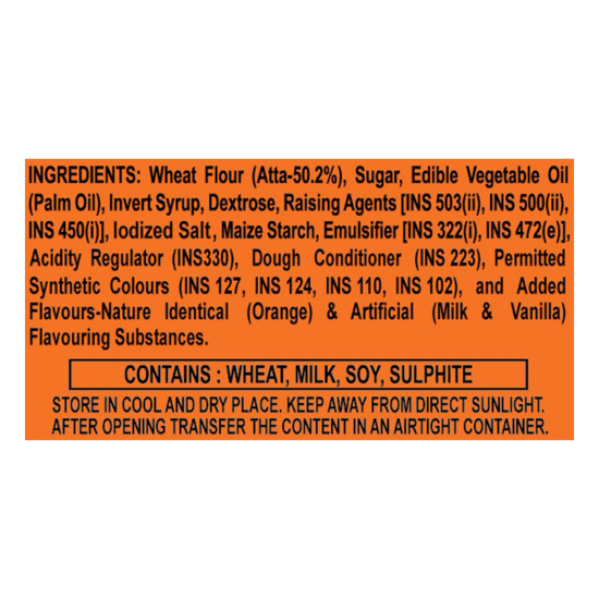 Patanjali Creamfeast Orange Biscuit 35 g - Tangy Delight