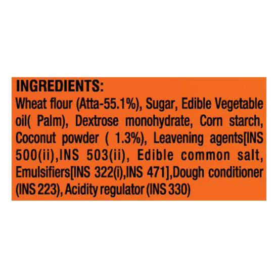 Patanjali Crunchy Coconut Cookies 40g - Delightful Coconut Flavor