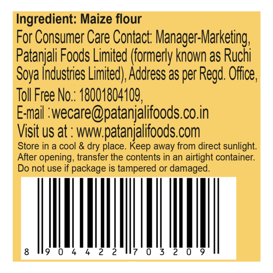 Patanjali Maize Atta 1 kg - Gluten-Free Flour