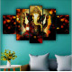 Lord Ganesha Art Print Self Adhesive MDF Painting - Vibrant Modern Art