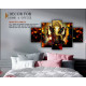 Lord Ganesha Art Print Self Adhesive MDF Painting - Vibrant Modern Art