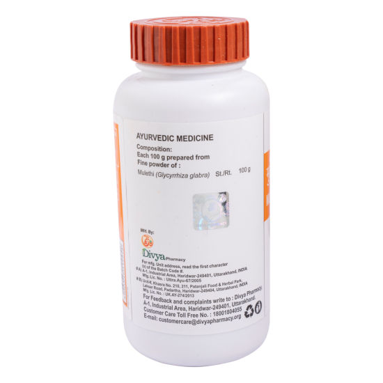Divya Mulethi Churna 100 gm - Natural Herbal Support