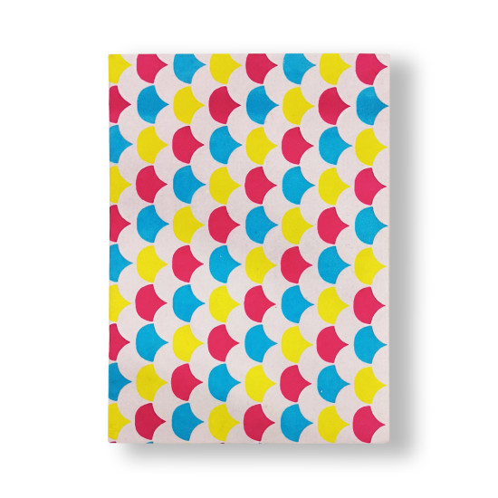 NeuOrigin Handmade Paper Notebook - White Elegance with Patterned Design NeuOrigin Handmade Paper Notebook - White Elegance with Patterned Design