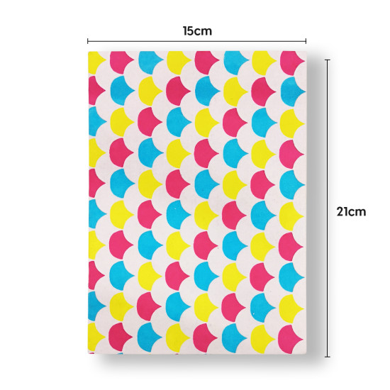 NeuOrigin Handmade Paper Notebook - White Elegance with Patterned Design NeuOrigin Handmade Paper Notebook - White Elegance with Patterned Design