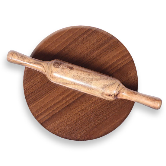 NeuOrigin Sheesham Wood Chakla Belan - Durable & Natural Chapati Prep Set