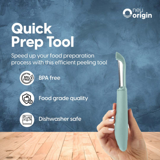 NeuOrigin Stainless Steel Swivel Vegetable Peeler - Comfortable Handle, Dishwasher Safe