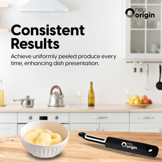 NeuOrigin Stainless Steel Swivel Vegetable Peeler - Comfortable Handle, Dishwasher Safe