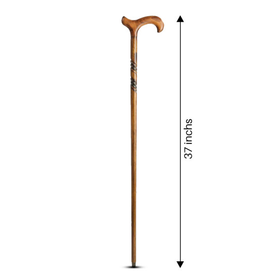 NeuOrigin Wooden Walking Stick - Handmade Cane for Elders
