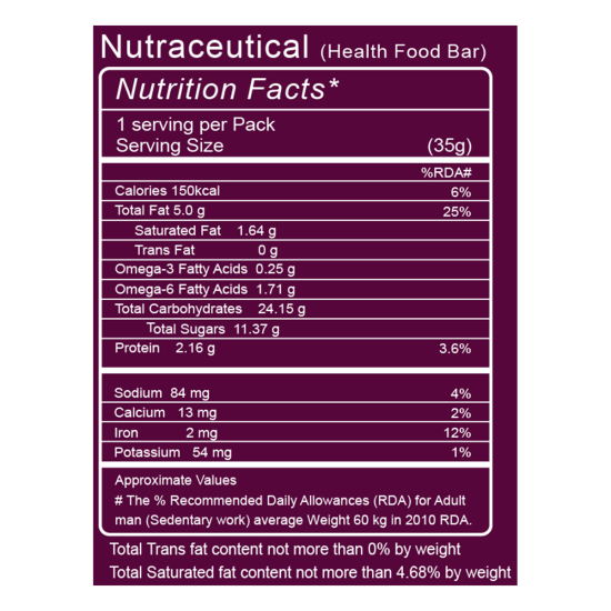 Patanjali Herbal Health Food Bar 35 g - Nutritious & Delicious Snack