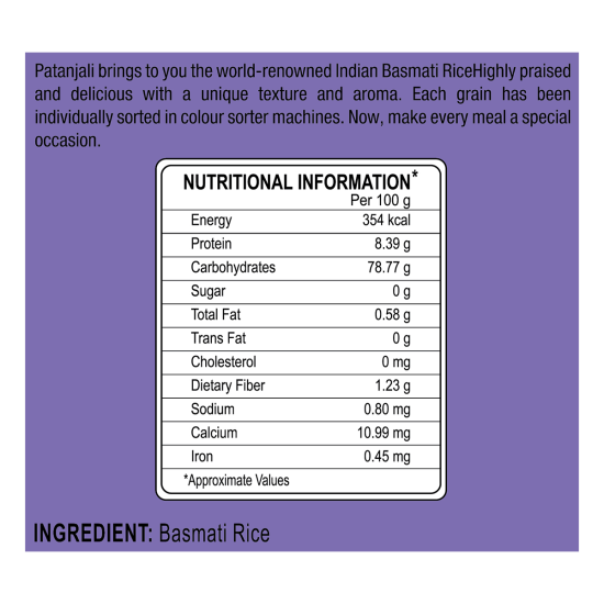 Patanjali Shakti Rice XXL Mini Mogra 5 kg - Premium Quality Rice