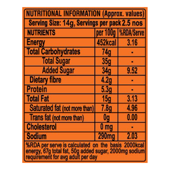 Patanjali Creamfeast Orange Biscuit 35 g - Tangy Delight