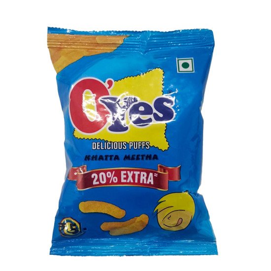 O'Yes Delicious Puffs Khatta Meetha Flavour - Irresistible Snack O'Yes Delicious Puffs Khatta Meetha Flavour - Irresistible Snack