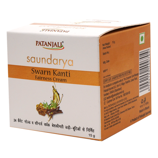 Patanjali Saundarya Swarn Kanti Fairness Cream 15 g - Radiant Skincare