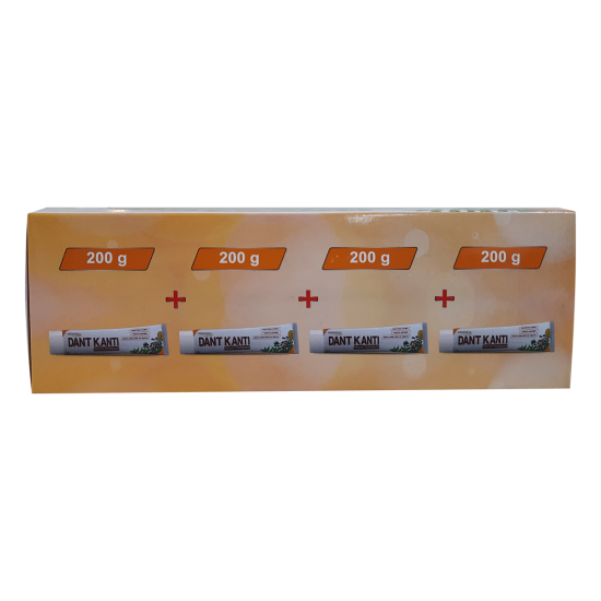 Patanjali Dant Kanti Natural Toothpaste Value Pack 800 g - Natural Oral Care